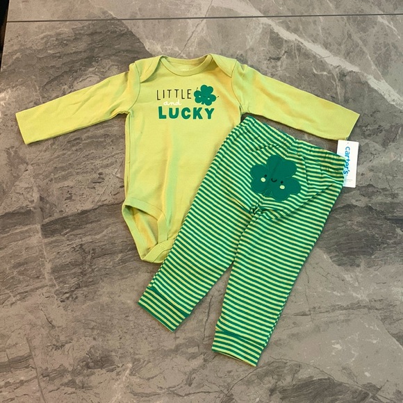 Carter's - 2 Piece Bodysuit Pant Set - Little and Lucky - 12 Months - NWT - Picture 2 of 16